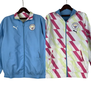2023/2024 Manchester City Reversible Windbreaker Blue Soccer Jersey 1:1 Thai Quality
