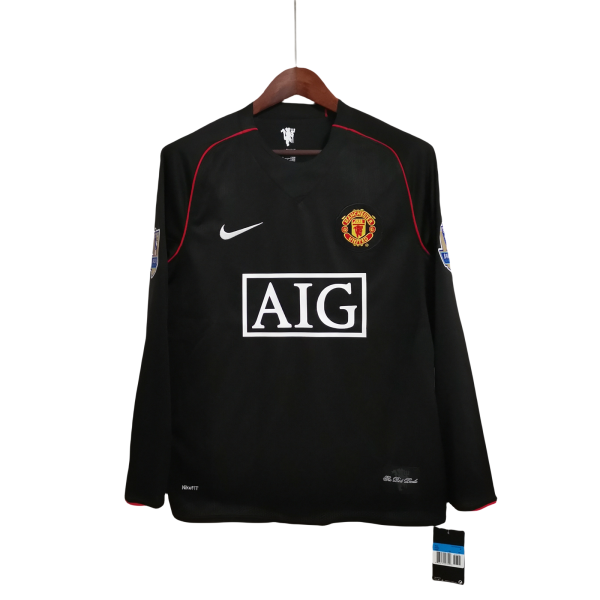 07-08 Retro Long Sleeve Manchester United #7 Ronaldo Third  Away Soccer Jersey