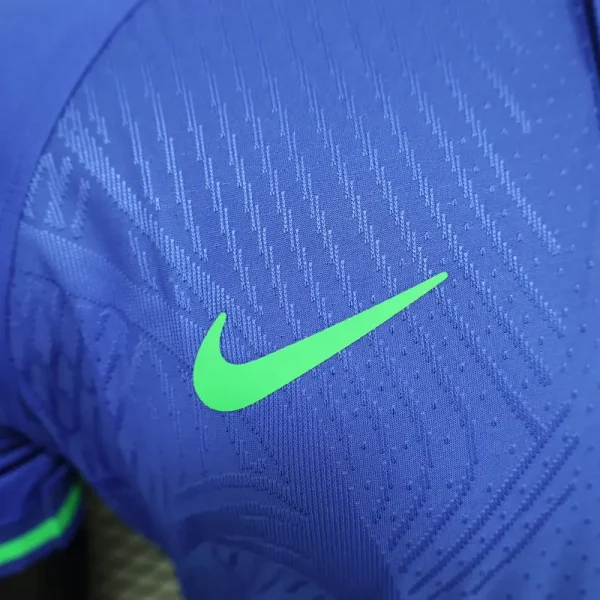 Brazil Nike Men's 2024 Slim Fit POLO Shirt - Blue