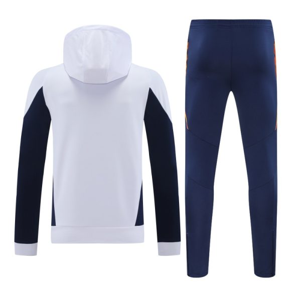 2024-25 Real Madrid Zipper Sweatshirt Kit(Top+Pants) White