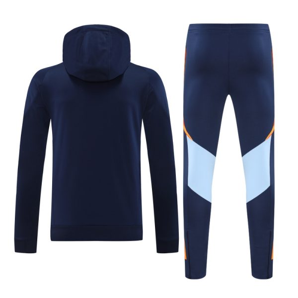 2024-25 Real Madrid Zipper Sweatshirt Kit(Top+Pants) White