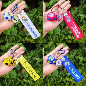 Real Madrid, Barcelona, Manchester City, Liverpool Club Keychain Football Gift