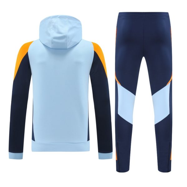 2024-25 Real Madrid Zipper Sweatshirt Kit(Top+Pants) White