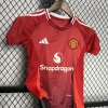 2024/25 Kids Manchester United Home Kit(Jersey+Shorts)