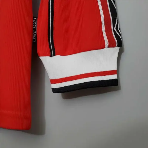 1998-00 Manchester United Beckham #7 Retro Jersey Home Long Sleeve