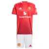 2024/25 Kids Manchester United Home Kit(Jersey+Shorts)