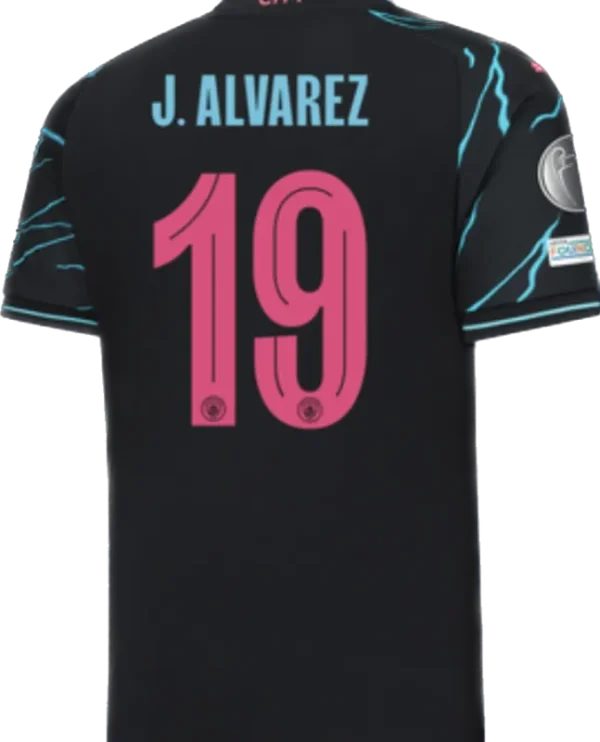HAALAND #9 DE BRUYNE #17 J.ALVAREZ #19 FODEN #47 Manchester City Third Away Jersey 2023/24