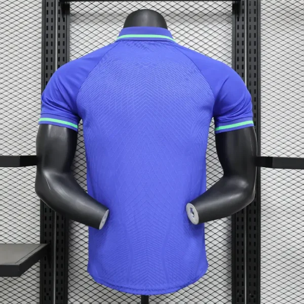 Brazil Nike Men's 2024 Slim Fit POLO Shirt - Blue