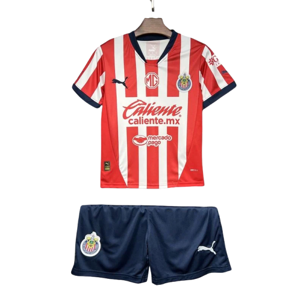 24-25 Chivas Home Soccer Kids kit Jersey+Shorts