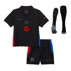Barcelona Away Custom Full Soccer Kids Kit 2024-25 - Spotify Logo Without Text