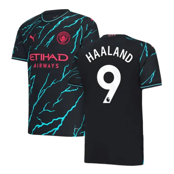 HAALAND #9 DE BRUYNE #17 J.ALVAREZ #19 FODEN #47 Manchester City Third Away Jersey 2023/24
