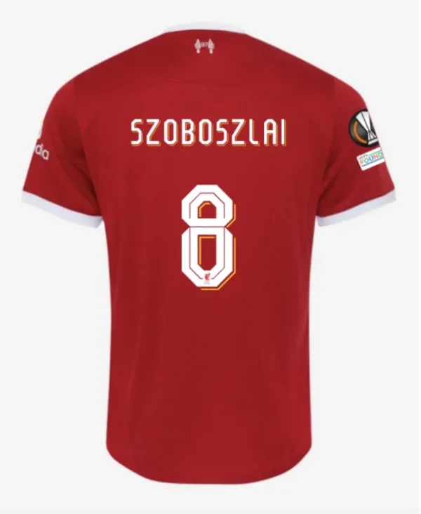 M.SALAH #11 VIRGIL #4 SZBOSZLAI #8 MAC ALLISTER #10 Liverpool Home Jersey 2023/24