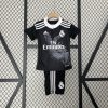Real Madrid 14-15 Third Retro Kid Kits Black Jersey