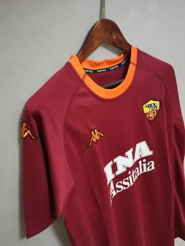 2000/01 Roma Retro Jersey Home