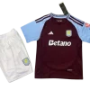 Kids Aston Villa Home Kits(Jersey+Shorts) 24/25