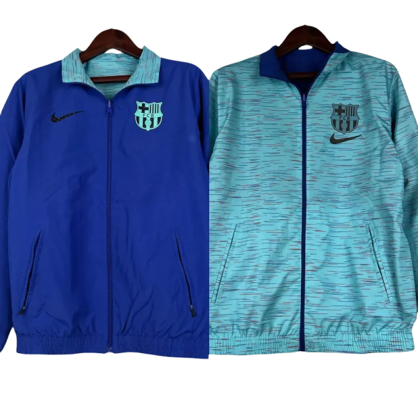2023-2024 Barcelona Reversible Windbreaker Blue Soccer Jersey 1:1 Thai Quality