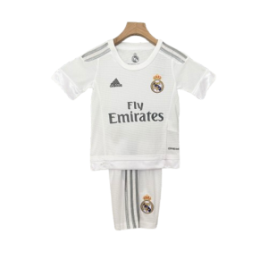 Real Madrid 15-16 Home Retro Kids Kits Children Sets Football Jersey