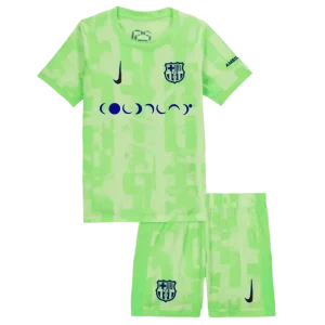 Kids Barcelona Third x Coldplay Kits(Jersey+Shorts) 2024-25