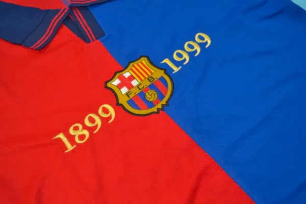 1999/00 Barcelona Retro Home Long Sleeve Jersey