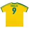 Brazil Nation Retro Ronaldo #9 Rivaldo #10 Cafu #2 Leonardo #18 R.carlos #6 Denilson #19 Jersey Home World Cup 1998