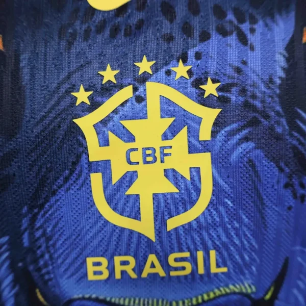 Brazil Nation 24/25 Panther Eyes Player Special Edition Blue Football Jersey