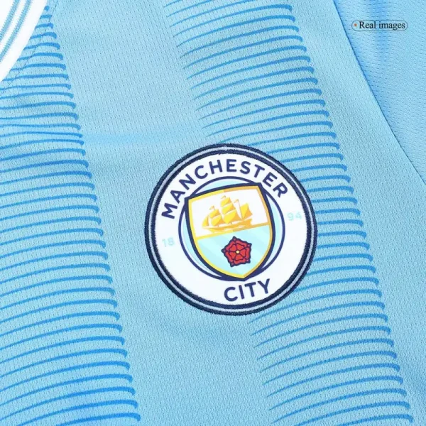 Manchester City HAALAND #9 GREALISH #10 DE BRUYNE #17 STONES #5 J.ALVAREZ #19 FODEN #47 Japanese Tour Printing Home Jersey 2023/24