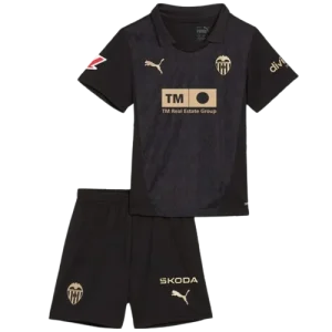 Kids Valencia Away Kits(Jersey+Shorts) 2024-25
