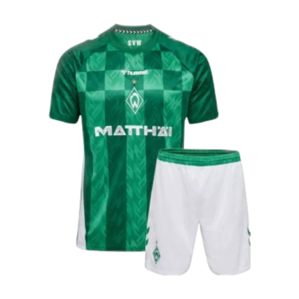 24-25 Werder Bremen Home Kids Kit Soccer Jerseys