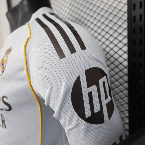 2025-26 Real Madrid Home Soccer Jersey Player Version Shirt Long Sleeve