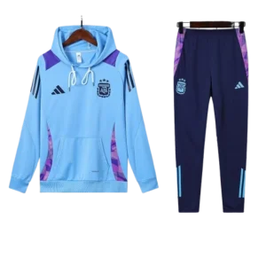 Argentina Nation 2024-25 Hooded Blue Training Tracksuit Kit