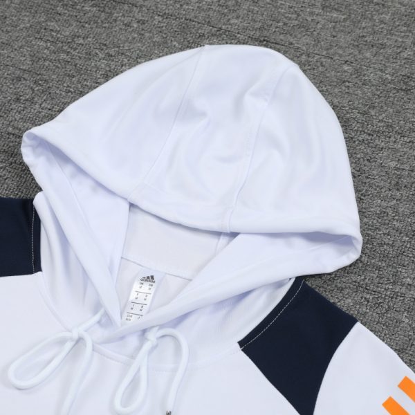 2024-25 Real Madrid Zipper Sweatshirt Kit(Top+Pants) White