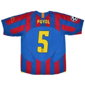 2005/06 Barcelona Puyol #5 UCL Final Retro Jersey Home