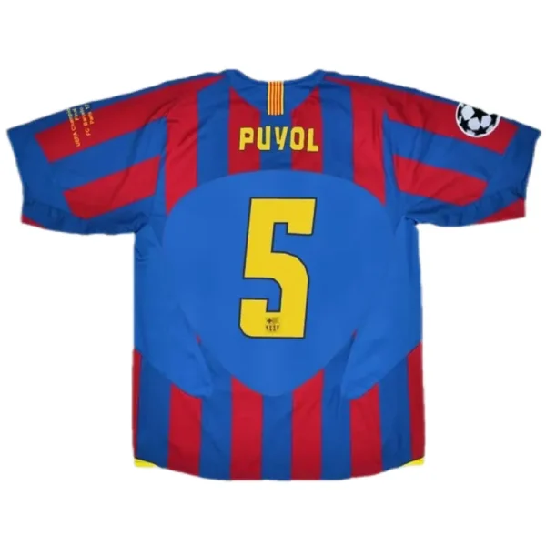 2005/06 Barcelona Puyol #5 UCL Final Retro Jersey Home