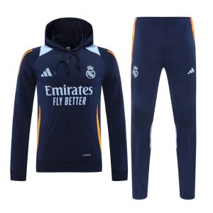 2024-25 Real Madrid Zipper Sweatshirt Kit(Top+Pants) White