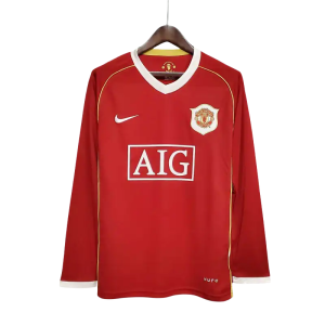 2006/07 Manchester United Retro Jersey Long Sleeve Home