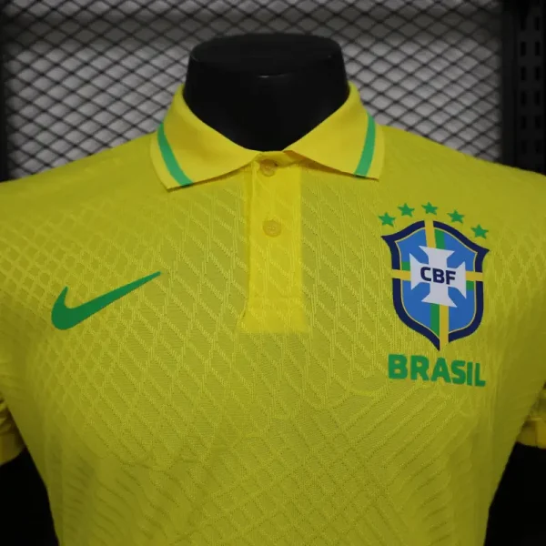 Brazil Men's 2024 Slim Fit POLO Shirt - Yellow