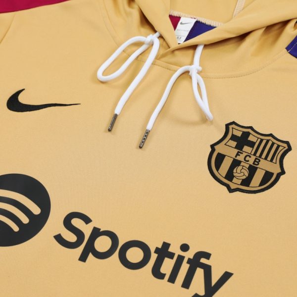 2024-25 Barcelona Zipper Sweatshirt Kit(Top+Pants) White