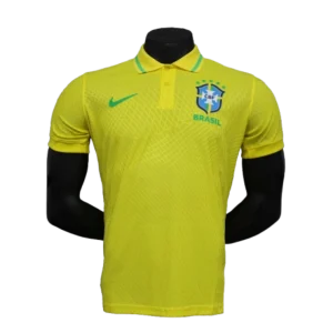 Brazil Men's 2024 Slim Fit POLO Shirt - Yellow