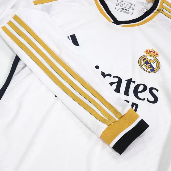 2023/24 Real Madrid Home Long Sleeve Jersey Player Version