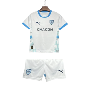 24-25 Marseilles Home Soccer Kids Kit Jersey+Shorts